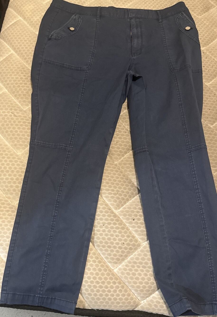 White House Black Market Pret A Jet Pants Women’s 16 Blue Stretch Straight